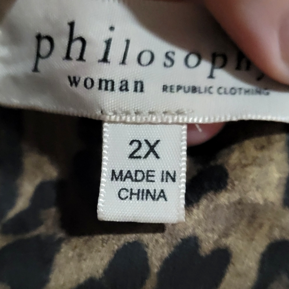 Philosophy Faux Leather Cheetah Print Jacket - Picture 4 of 4